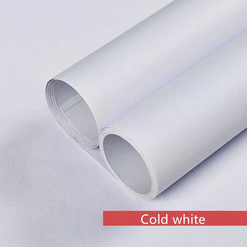 Pure White Wallpaper Self-adhesive Waterproof And Moisture-proof Dormitory Wall Sticker Ceiling Wall Renovation PVC Wallpaper