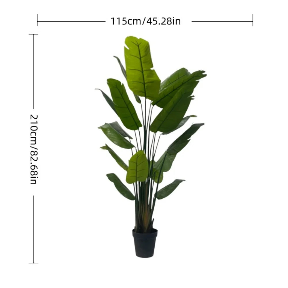 Live Natural Artificial Bird of Paradise Plant Bonsai Banana Tree Fake Leaf Trunk Indoor Outdoor Hotels Decor Greenery
