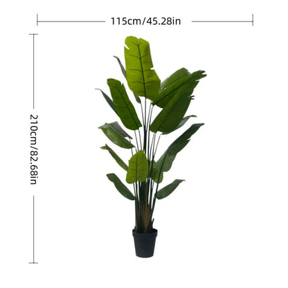 Live Natural Artificial Bird of Paradise Plant Bonsai Banana Tree Fake Leaf Trunk Indoor Outdoor Hotels Decor Greenery