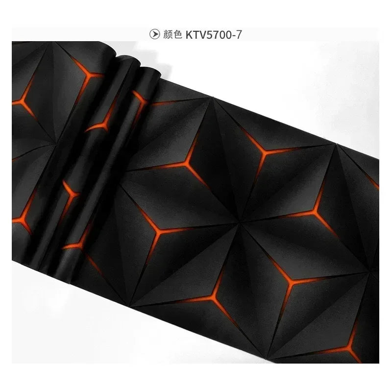 Ktv Decoration Wallpaper 3D Three-dimensional Plane Geometric Pattern Theme Box Background Wallpaper Mural Wallpaper