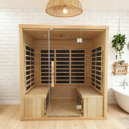 Outdoor Sauna Rest Area Solid Wooden House Prefabricated Natural Cedar Square Sauna Room For Home Garden Relax Space