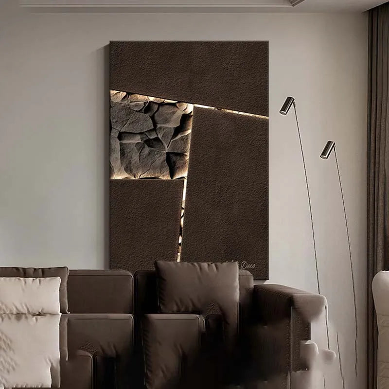 Modern Living Room Decoration Painting Minimalist Abstract Three-dimensional Sandstone Entrance Hanging Painting Sofa Background