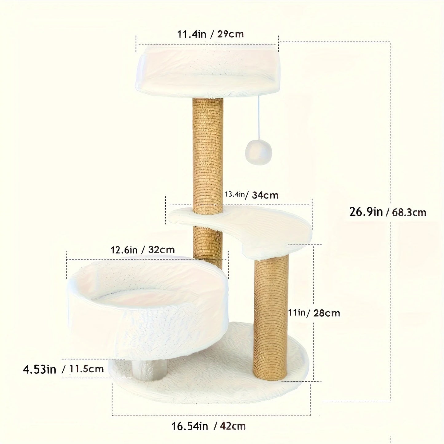Sisal Cat Scratching Board, Durable Scratching Post for Indoor Cats To Save Furniture, Wear-Resistant Cat Scratcher Pad for Claw