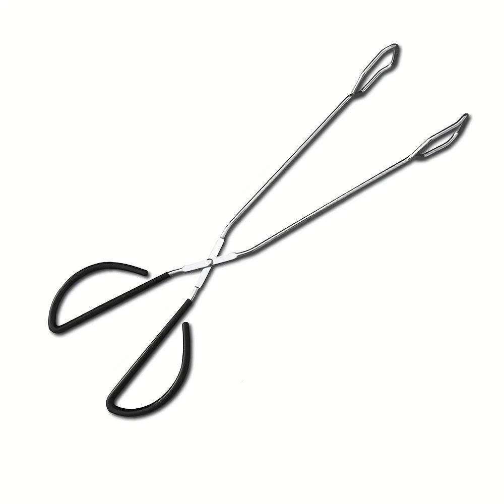 1pc BBQ Charcoal Tongs, Long And Heat-Resistant Barbecue Carbon Clamp,Stainless Steel BBQ Tool for Food ,Wood Charcoal, Fire Pit