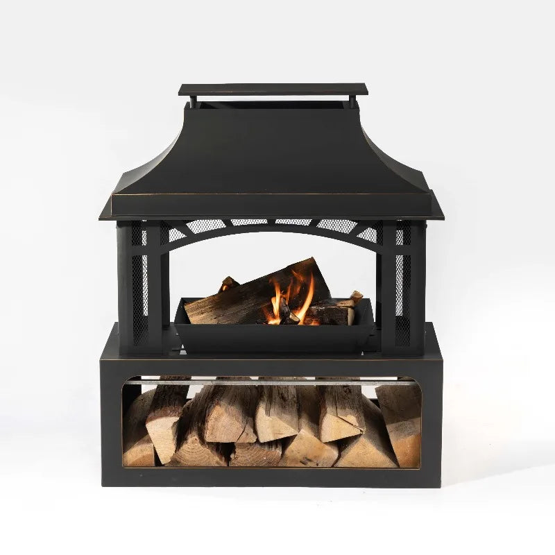 Hot-selling products Outdoor steel and wood burning fire pit
