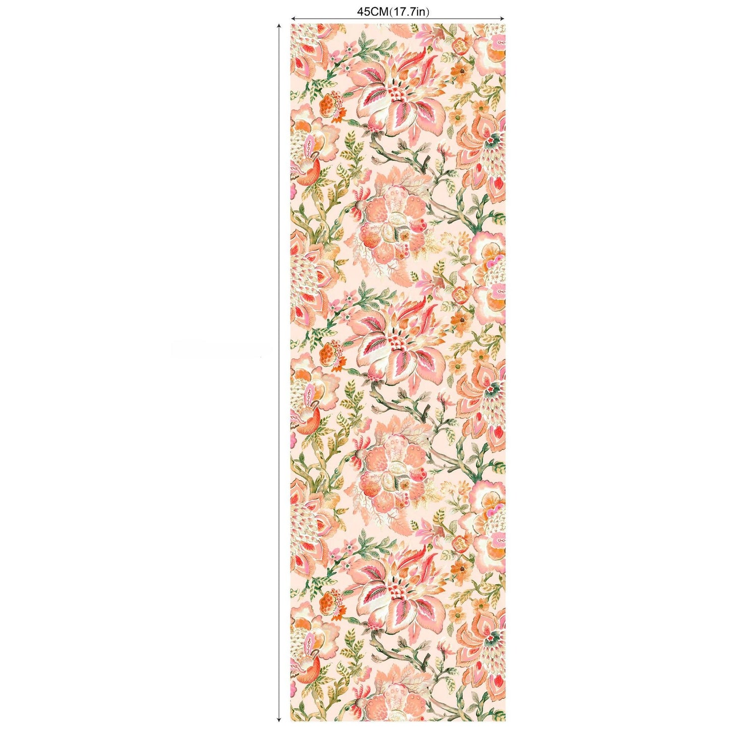 2m/3m Self Adhesive Wallpaper Rural Flowers Retro Plants Background Wall Paper Bedroom Entrance Renovation Wall Sticker