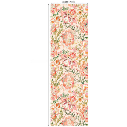 2m/3m Self Adhesive Wallpaper Rural Flowers Retro Plants Background Wall Paper Bedroom Entrance Renovation Wall Sticker