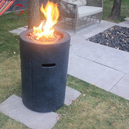 Modern Style Outdoor Gas Heater Stand Patio Heater Propane Gas Fire Column or Fire Pit  for Garden