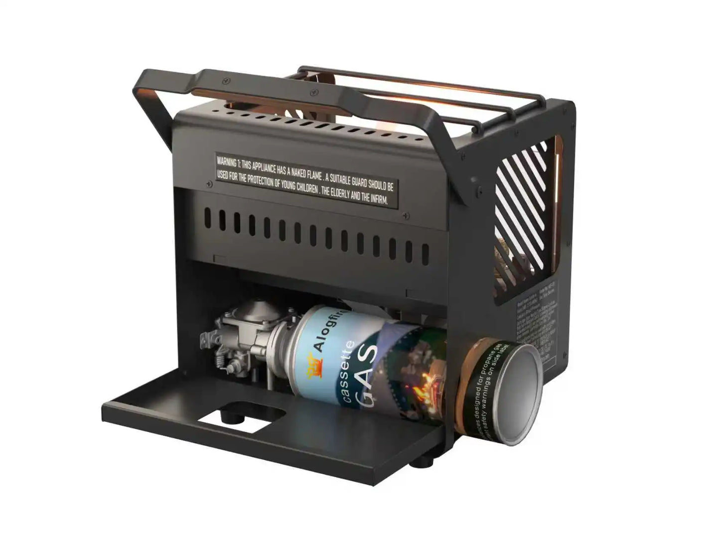 3 in 1 Alogfire Real Flame Camping Heater, Stove and Fire pit/Portable Outdoor Gas Fireplace/Smokeless/Safety Protection