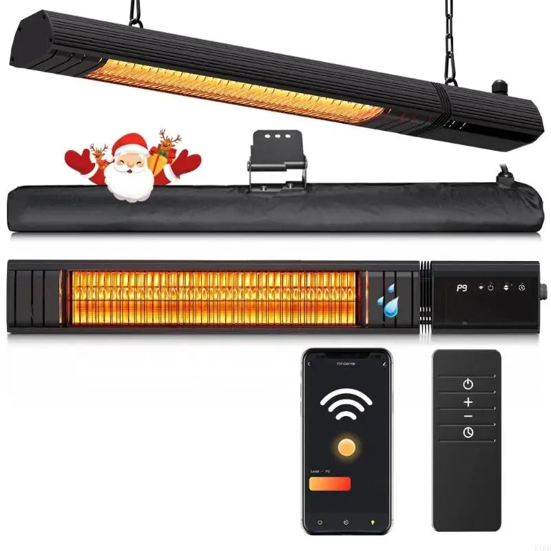 Immediate Heat Outdoor Deck Stove Impermeable IPX4 Wall Mountable Bright Heating Structure for Strong Use KXRE