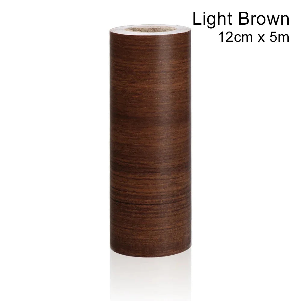 Self-adhesive PVC Waterproof Wood Waist Line Wallpaper Skirting Line Wall Border Stickers Home Decor