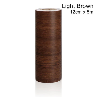 Self-adhesive PVC Waterproof Wood Waist Line Wallpaper Skirting Line Wall Border Stickers Home Decor