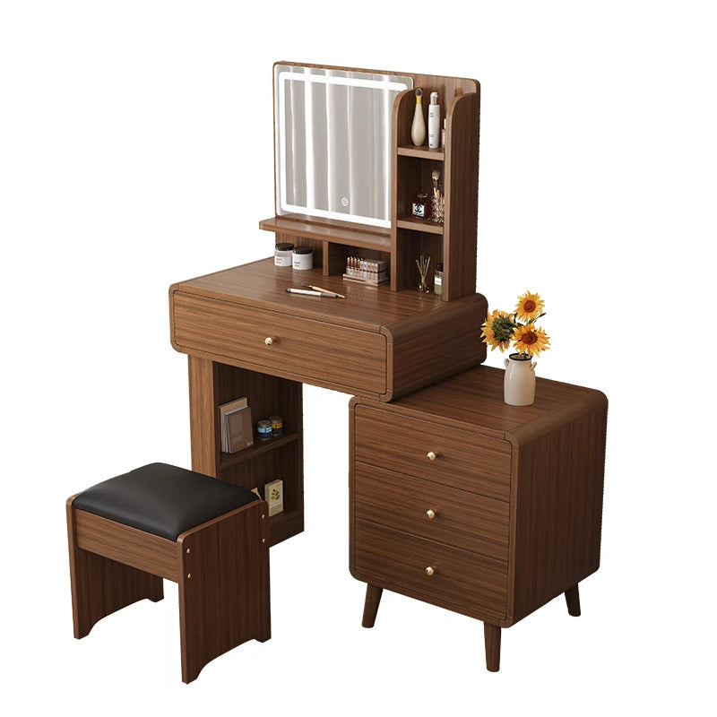 Rustic Natural Dressing Table European Luxury Solid Wood Dressing Table Simple Minimalist Tocador Maquillaje Home Accessories