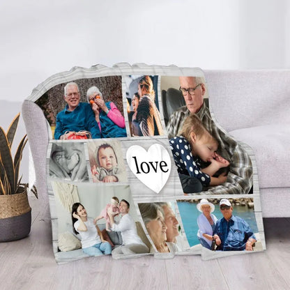 Custom Blanket With Picture Collage Customized Blankets Birthday Souvenir Christmas Gifts Personalized Throw Blanket