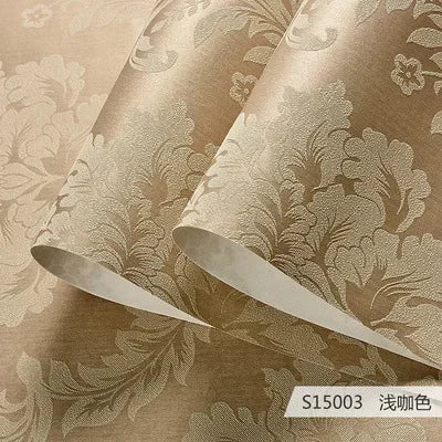 European Style Non-woven Wallpaper Bedroom Living Room Sofa TV Background Wall 3D Embossed Wallpaper