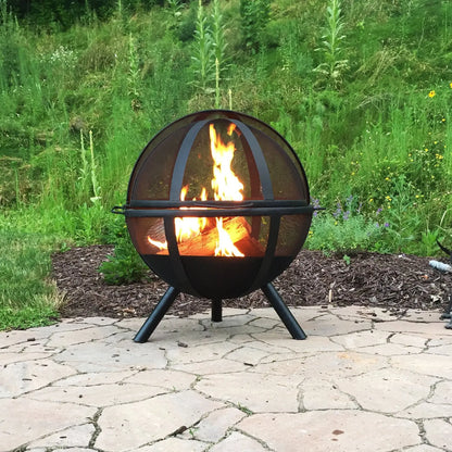 Black Folding 360° Fire Pit, Portable Collapsible Fire Bowl for Outdoor Camping, Patio, Backyard, Bonfire, Heating & BBQ
