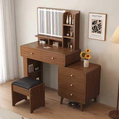 Rustic Natural Dressing Table European Luxury Solid Wood Dressing Table Simple Minimalist Tocador Maquillaje Home Accessories