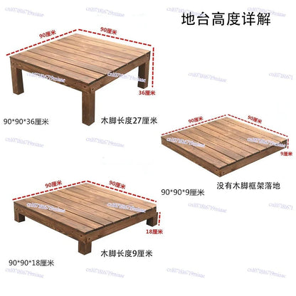 Make Outdoor Anti-corrosive Wood Floor Terrace Garden Courtyard Floor Carbonized Wood Board Waterproof Balcony Outdoor Steps