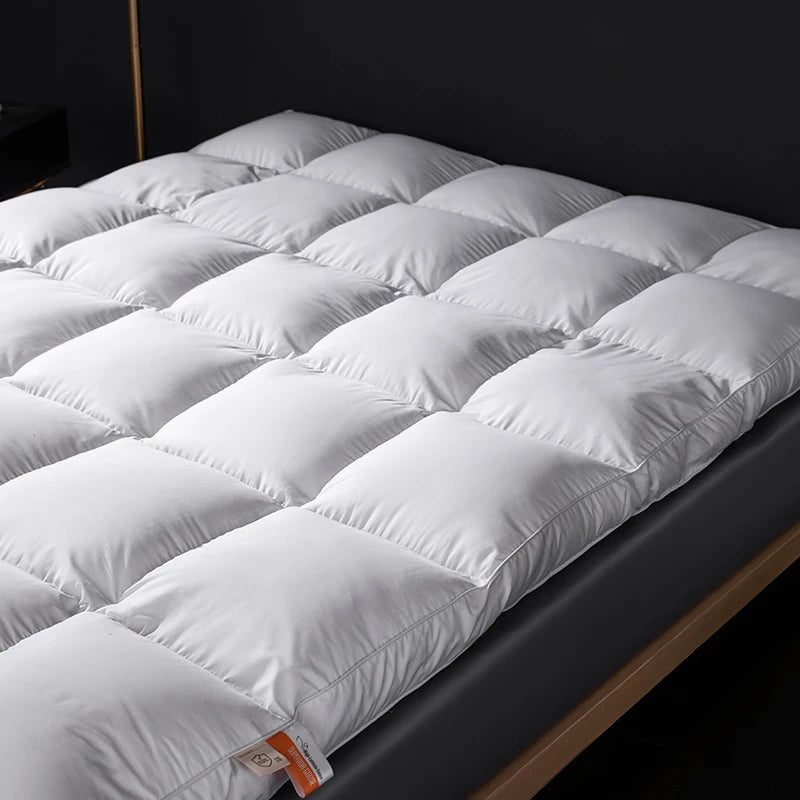 Custom Size Down Mattress Pad 95% Pure Goose Belly Down Zero Quill 3 Thickness Options King Queen Global Bed Dimensions
