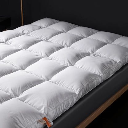 Custom Size Down Mattress Pad 95% Pure Goose Belly Down Zero Quill 3 Thickness Options King Queen Global Bed Dimensions
