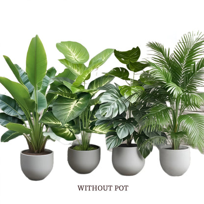 Artificial Palm Tree - Large Fake Tropical Plant Suitable for Indoor Outdoor Decoration Without Pot