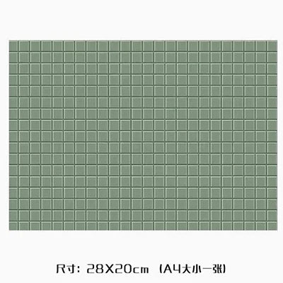 1:12 DIY Dollhouse (20x28cm)Adhesive Wallpaper on The Back for Kitchen(viscous) Living Room Bedroom Floor Decoration Accessories