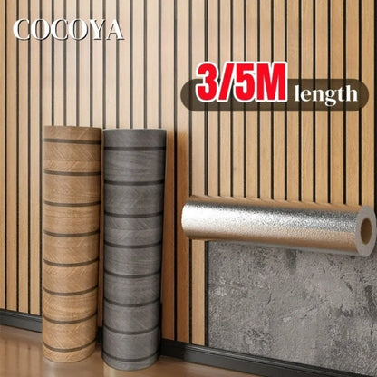 Foam Grille Wallpapers Wall Stickers Bedroom Background Walls Renovation Thicke Wood Grain Peel and Stick Wall Paper Home Decor