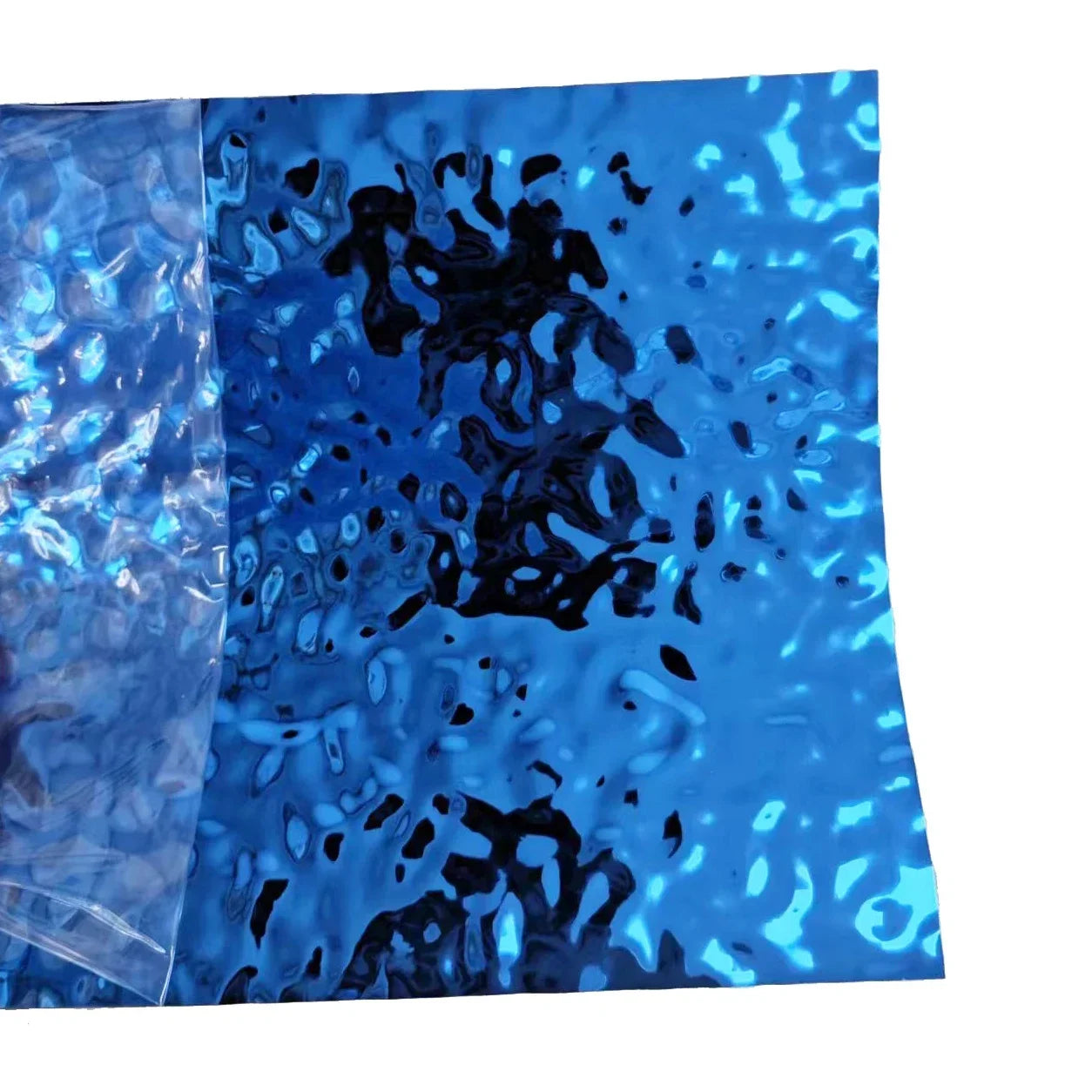 Aqumotic Peel and Stick Wallpaper Customized Wave Decorative PVC Plate Background Wallpapers Fake Metal Mirror Embossed