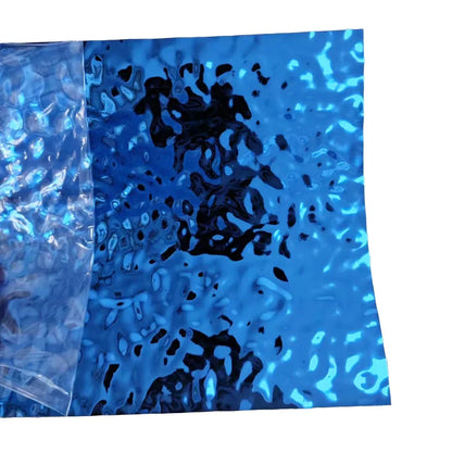 Aqumotic Peel and Stick Wallpaper Customized Wave Decorative PVC Plate Background Wallpapers Fake Metal Mirror Embossed