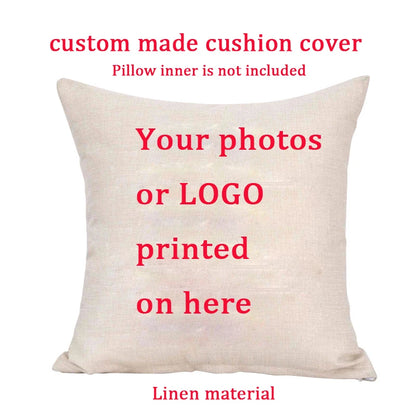 DIY Customized Throw Pillow Custom Cushion Cover Home Decorative Square Wedding Pets Baby Picture Print Pillowcase Gift