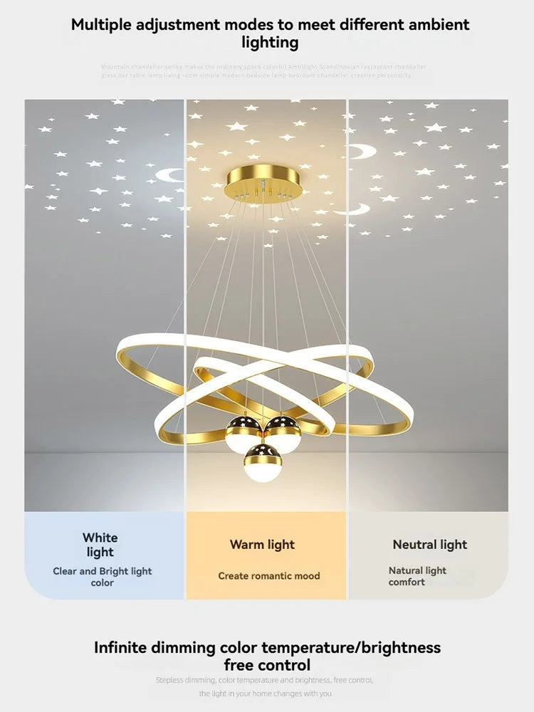 Living Room Chandelier - Modern, Simple and Elegant, Trendy Lamp, New Model for Dining Room, Master Bedroom Lamp