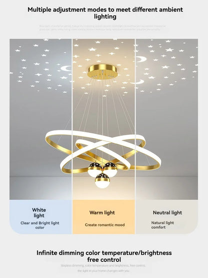 Living Room Chandelier - Modern, Simple and Elegant, Trendy Lamp, New Model for Dining Room, Master Bedroom Lamp
