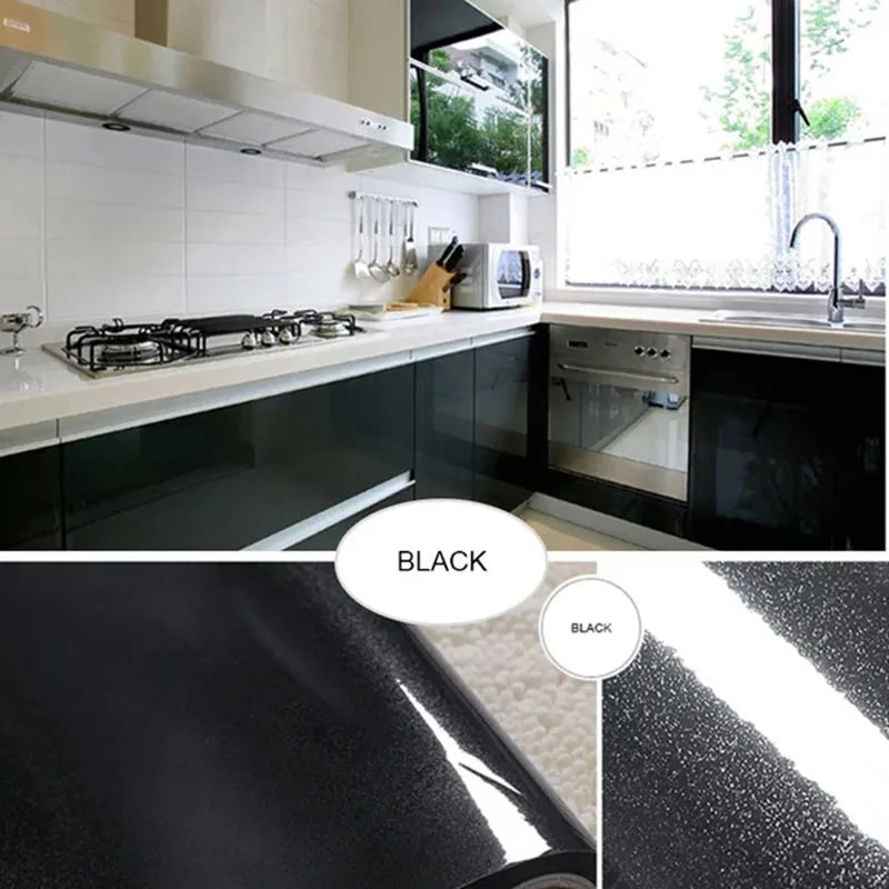 Cabinet Self-adhesive Paper Furniture Renovation Waterproof Thick Paint Wallpaper Pearlescent Wardrobe Solid Color PVC Wallpaper