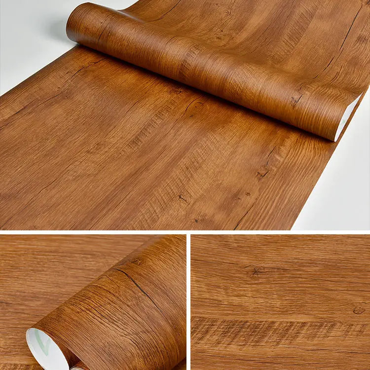 Wood Pattern DIY Self Adhesvie Waterproof Wallpaper Vinyl Wall Stickers Film for Furniture Renovation Stickers Home Stick Decors