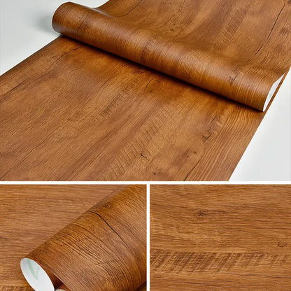 Wood Pattern DIY Self Adhesvie Waterproof Wallpaper Vinyl Wall Stickers Film for Furniture Renovation Stickers Home Stick Decors