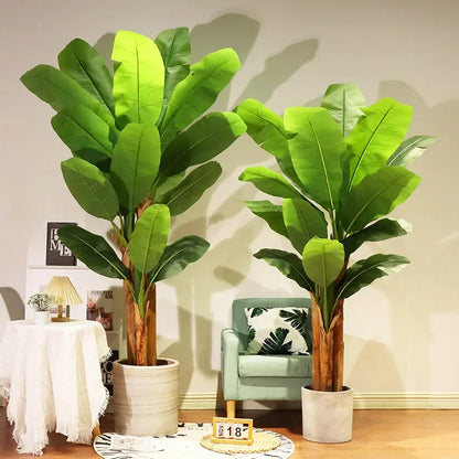 180cm Artificial Tall Banana Tree Plant Large Fake Green Plants, Palm Leafs for Room Decoration or Outdoor Tropical Plants Decor