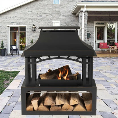 Hot-selling products Outdoor steel and wood burning fire pit