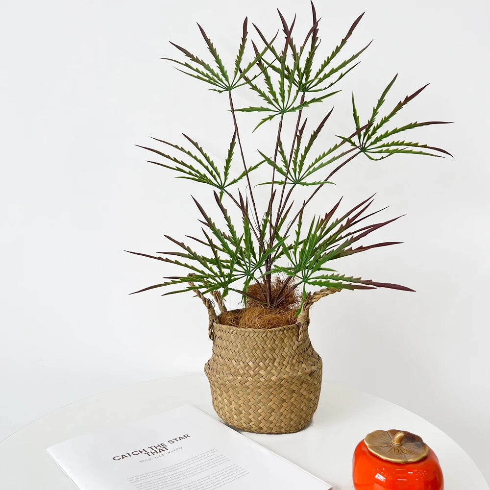 Nearly Natural Peacock Wood with 12 Leaves Artificial Plant for Indoor Outdoor Home Office Table Centerpieces Party Decor