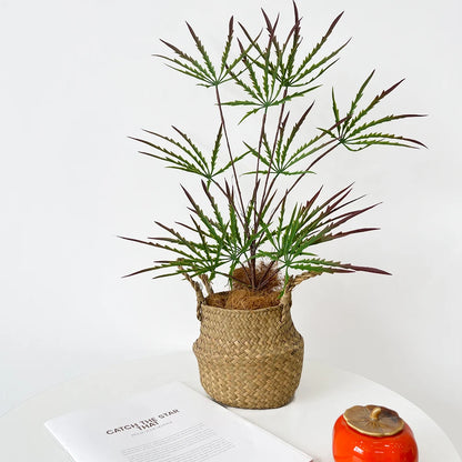 Nearly Natural Peacock Wood with 12 Leaves Artificial Plant for Indoor Outdoor Home Office Table Centerpieces Party Decor
