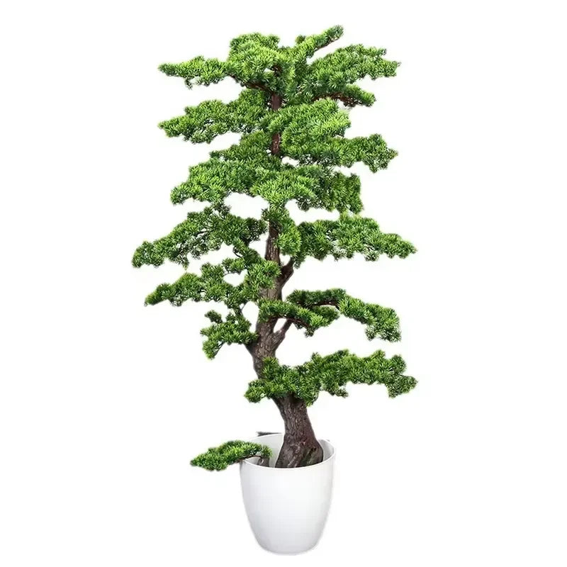 High Quality Realistic Artificial Pine Tree Large Bonsai Indoor Outdoor Garden Decor Durable Fiberglass Potted Plants