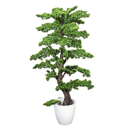 High Quality Realistic Artificial Pine Tree Large Bonsai Indoor Outdoor Garden Decor Durable Fiberglass Potted Plants