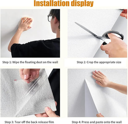 DIY 3D Linen Wall Panels Peel and Stick Waterproof Foam Wallpaper for Home Renovation Bedroom Living Room Decoration
