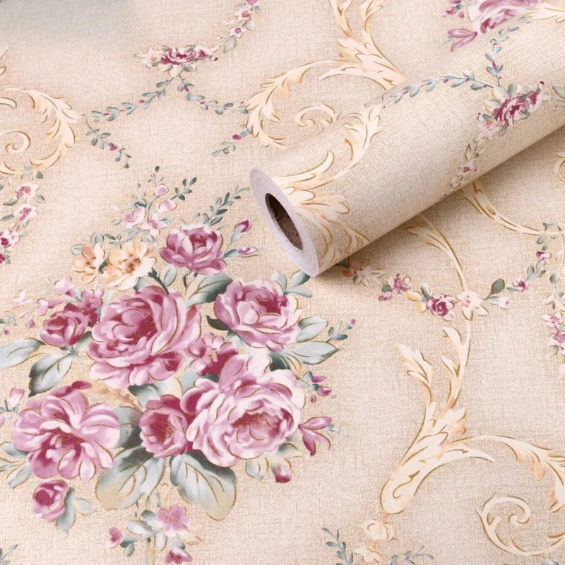 Home Decor Retro Floral Wallpaper Renovation of Bedroom and Living Room Decorative Walls
