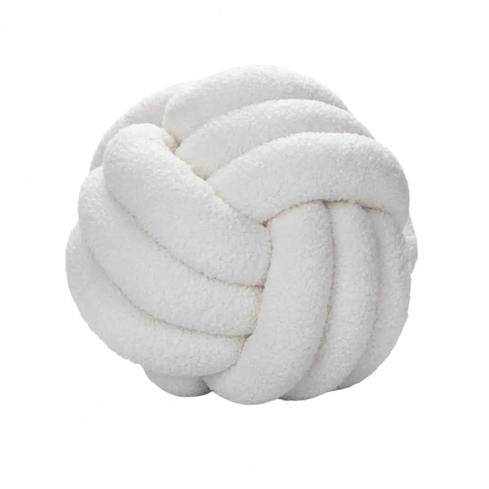 Knotted Ball Pillow Indeformable Eco-friendly Knotted Ball Plush Pillow Hand-woven Knotted Ball Back Throw Pillow