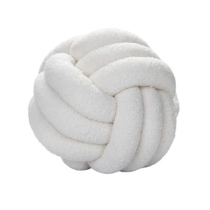 Knotted Ball Pillow Indeformable Eco-friendly Knotted Ball Plush Pillow Hand-woven Knotted Ball Back Throw Pillow