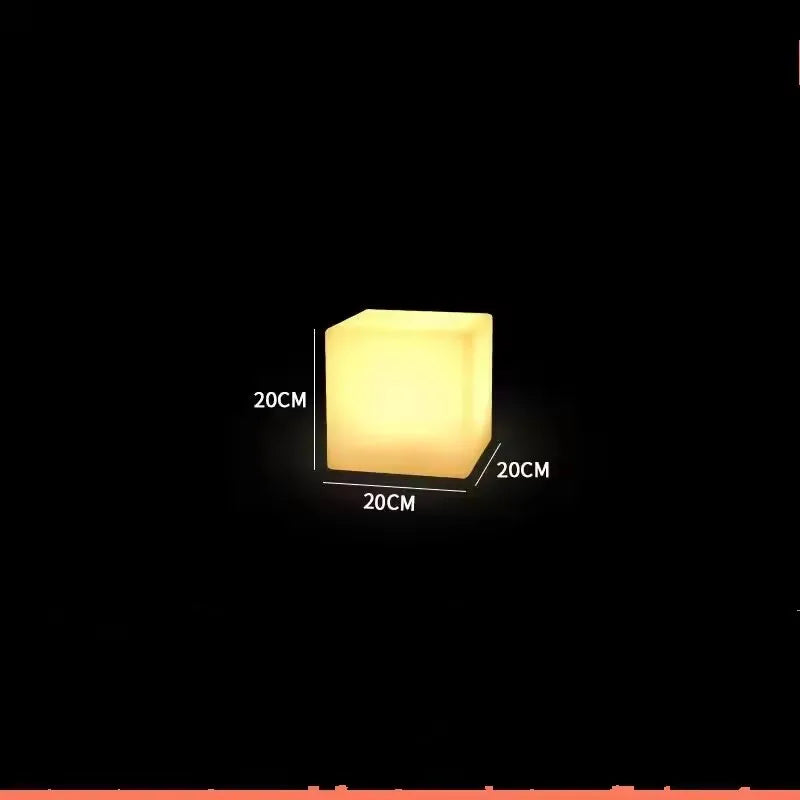 Outdoor Remoter Controlled LED Light-emitting Cube Seat 16 Colors KTV Bar Stools Rechargeable Desktop Night Lamp Waterproof