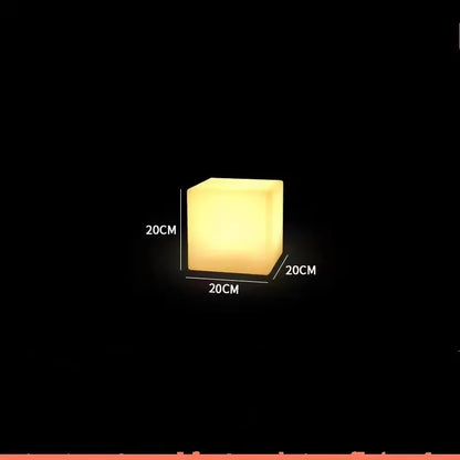 Outdoor Remoter Controlled LED Light-emitting Cube Seat 16 Colors KTV Bar Stools Rechargeable Desktop Night Lamp Waterproof