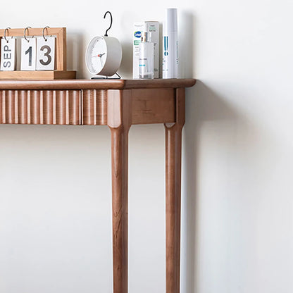 Wood Rectangular Console Table Modern Rustic Minimalist Trendy Console Table Hallway Narrow Console Meuble Wabi Sabi Furniture