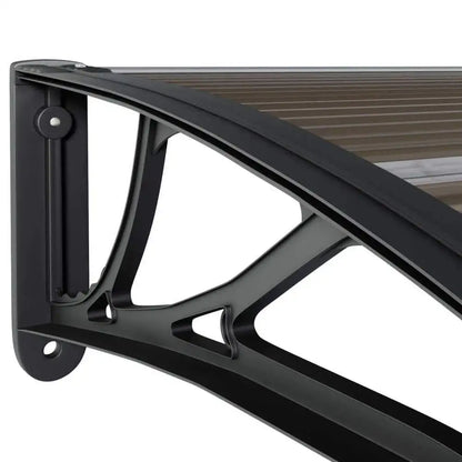Outdoor Polycarbonate Door Awning Window Canopy Porch Rain Shield UV Protection Patio Cover Aluminum Frame Modern Front Door