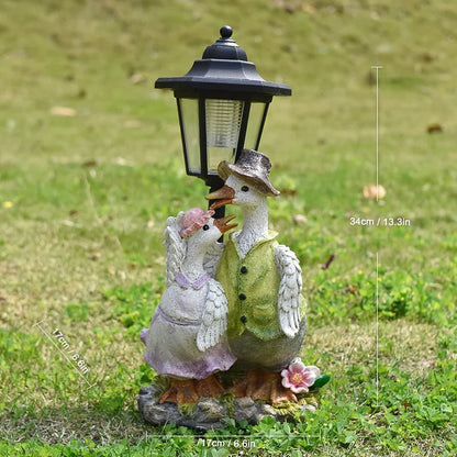 New Garden Solar Light Puppy Ornament Garden Ornament Sculpture Resin Craft Gift